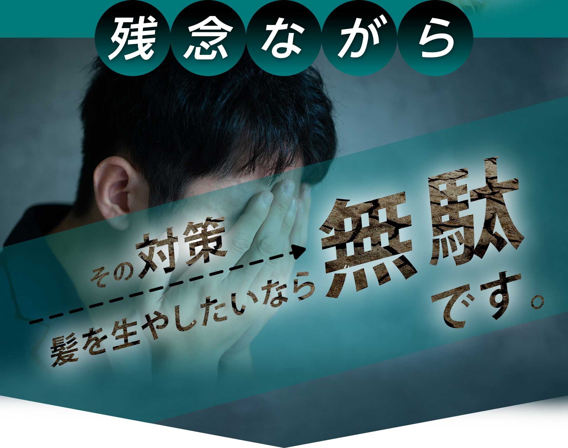 その対策 髪を生やしたいなら 無駄です